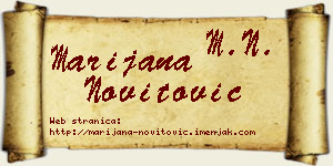 Marijana Novitović vizit kartica